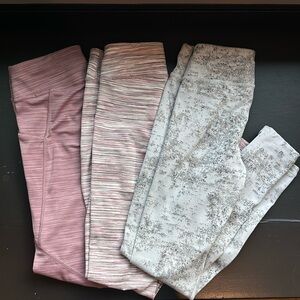 Lot of 3 Athleta Girl Leggings Size 8/10